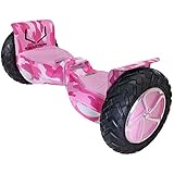 SWAGTRON T6 Off-Road Hoverboard - First in the World to Handle Over 380 LBS, Up to 12 MPH, UL2272 Certified, 10" Wheel (Pink Camouflage)