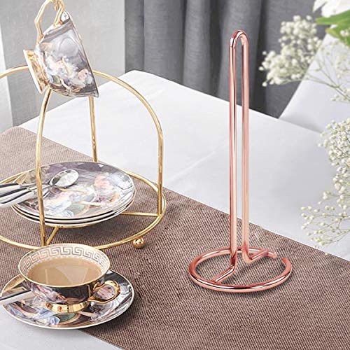 Rose Gold Paper Towel Holder Countertop Kitchen Towel Holders