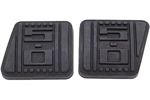 1 Set SHLPDFM Black 5.0 Embossed Rubber Clutch & Brake Pedal Pads Fits for 1979-1993 Mustang 5 Speed Manual