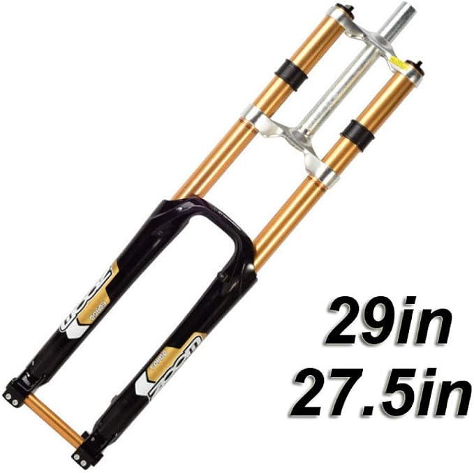 Produktbild von Aifcx 26 Inch / 66 Cm Mountain Bike Suspension Fork, 1-1/8 Inch/ 2.5-0.3 Cm Lightweight Magnesium Alloy, MTB Bike, Shoulder Control Gas Fork, 100 Mm