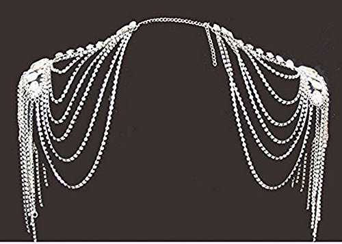 Onebest Wedding Bridal Women Crystal Rhinestone Shoulder Body Chain Necklace Jewelry