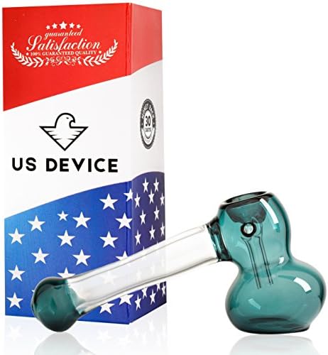 US DEVICE Water 5 Inch Dark Blue Hammer Thick Durable Glass Handcrafted Made in the USA