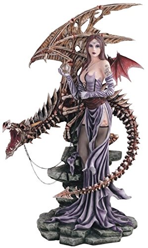 Fairy Collection Pixie With Skeleton Dragon Figure Fantasy Decoration