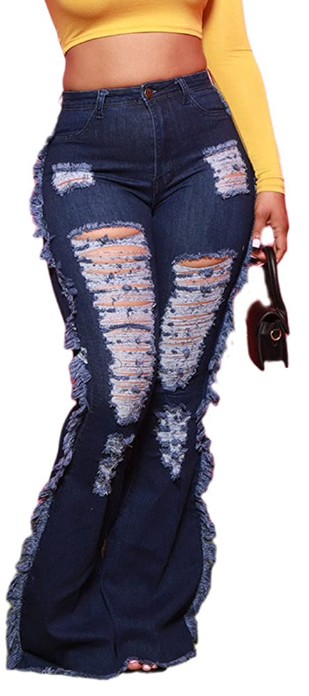 Occident SexyPencil Pants Ripped Holes Pants Jeans Slender Tight Boyfriend Style Jeans For Girl S-XL Size