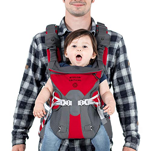 Mission Critical Baby Carrier - System 02 - Baby Carrier for Men - Front & Back Carrier (Adventure Red)