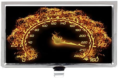 Burning Motorcycle Speedometer Customized Business Card Holder,Fashion Metal Stainless Steel Pocket Business Card Holderr Card Case.