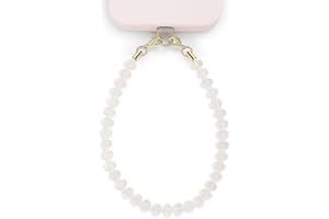 Posadina Natural Stone Phone Charm, Beaded Healing Phone Wrist Strap, Handmade Cellphone Chain Lanyard with Tether Tab