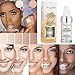 TLM Flawless Colour Changing Foundation, Self Adjusting Warm Skin Tone Foundation Nude Face Makeup Base Moisturizing Liquid Cover Concealer for Women Girls