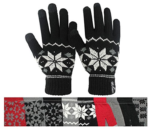 Touch screen gloves dark-black m