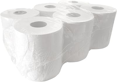 Ideal 365 White 2 Ply Embossed Centre Feed Paper Rolls 6 x 2 Ply Case