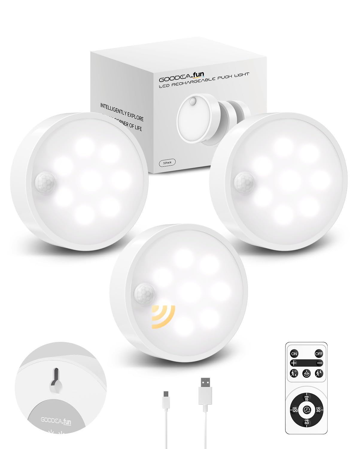 GOODEA.fun 1200mAh Under Cabinet Lights