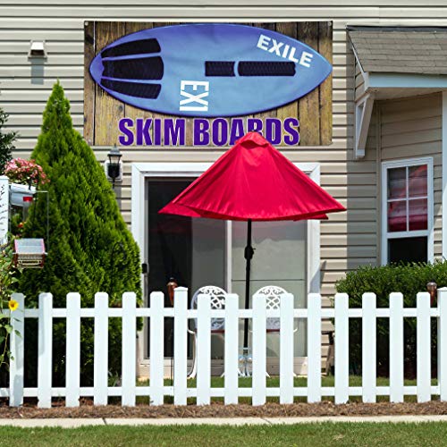 Vinyl Banner Sign Skim Boards Sports Skim Boards Outdoor Marketing Advertising Blue - 28inx70in (Multiple Sizes Available), 4 Grommets, Set of 3