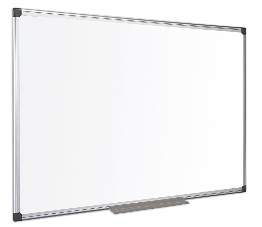 Bi-Office 900 x 600 mm Fire Retardant Maya Aluminium Frame Felt Board - White
