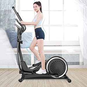 BZLLW Elliptical Machine,Multifunction Magnetic Control Cross Trainer,16 Levels Adjustable Resistors,Portable Ultra Quiet Cardio Fitness Equipment