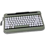 Penna Bluetooth Keyboard with White Diamond Shape Keycap(US Language) (Switch-Cherry Mx Blue, Olive Green)