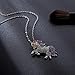 Myhouse Beautiful Rhinestone Unicorn Necklace Sweater Chain for Women