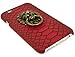 iPhone 6 Plus Case, Bastex Ultra Slim Fit Protective Vintage Rock Lion Head Door Knocker, with Red Gator Skin textured PU Leather Fashion Hard Back Cover for Apple iPhone 6s Plus