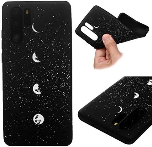 Alious Ciel For Huawei P30 Pro Case, Ultra Soft TPU Phone Cover Painted Silicone Lightweight Slim Fit Non-slip Shockproof Anti-Scratch Protective Skin Shell - Changing The Moon