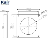 Kair 100mm 4 inch Round Ducting Wall Plate for Extractor Fan Vent UK Made view 2