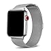 OROBAY Compatible with Watch Band 42mm 44mm, Stainless Steel Milanese Loop with Magnetic Closure Replacement Band Compatible with Watch Series 4 Series 3 Series 2 Series 1, Silver
