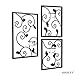 Hosley Set of 3 Wall Sconce Iron Tealight Set 1 Large 15 Inches High and 2 Small 8 Inches High Modern Wall Art Plaque for Your Home Spa LED Aromatherapy or as a Gift O4