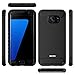 Galaxy S7 Edge Case, Mascheri [Carbon Fiber Design] Shock Absorption Protective Dual Layer Military-Grade Defender Hybrid Case Cover for Samsung Galaxy S7 Edge - Black