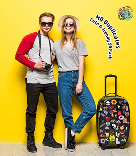 50 Pack Redbubble Stickers - 50 Pack VSCO Stickers, Cute & Trendy Laptop Vinyl Stickers, Water Bottle Stickers for Teens, Kids, Girls and Boys - 100% Waterproof,Vinyl Decal 50 Pack Stickers - Thumbnail 3