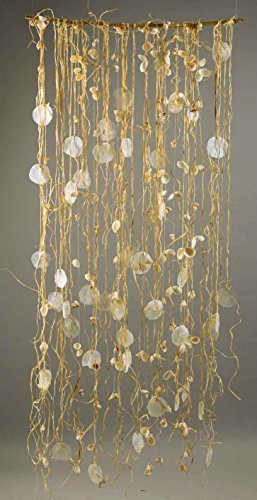 Deko Vorhang Muscheln Natur Ca 85x185cm Mit Echten Muscheln