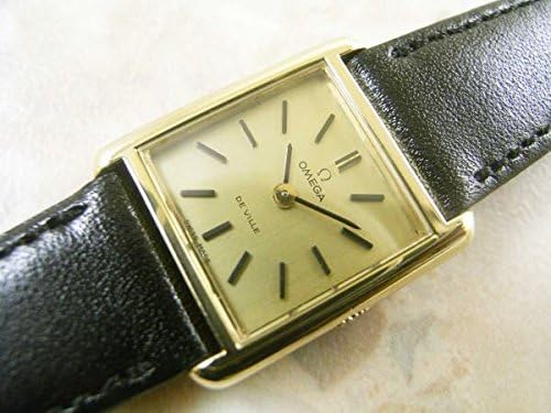 Amazon Omega オメガ レディースサイズ アンティーク時計 スクエア ウォッチ 1973年 角型 四角 手巻き ゴールドカラー 中古品 レディース腕時計 腕時計 通販