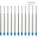 Tatuo 30 x Replaceable Ballpoint Pen Refills Metal Pen Refills Writing Ball Point Refills (Blue)