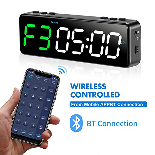 Seesii Portable Interval Timer, Wireless BT Mobile App Controlled Gym