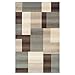 Superior Indoor Large Area Rug, Jute Backed, Perfect for Entryway, Office, Living/Dining Room, Bedroom, Kitchen, Modern Geometric Patchwork Floor Decor, Clifton Collection, 4' x 6', Beige-Blue