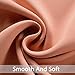 Yakamok Thermal Curtains Blackout Curtain Panels, Room Darkening Solid Grommet Top Window Drapes for Dedroom, 2 Tie Backs Included,（52x84 inch, Coral Orange, 2 Panels