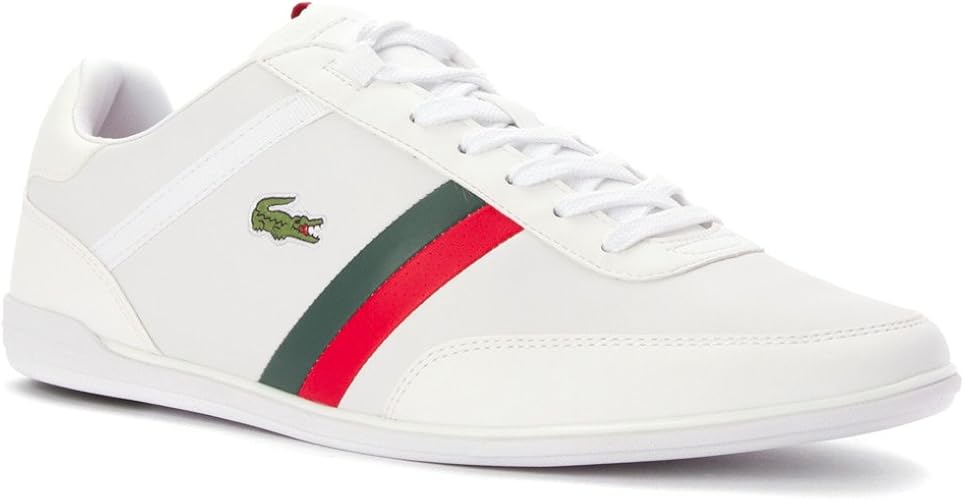 lacoste mens giron trainers white