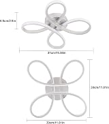 Comely ModernLED Ceiling Light 30W 3375LM 4500K Silver 30cm Flower view 4