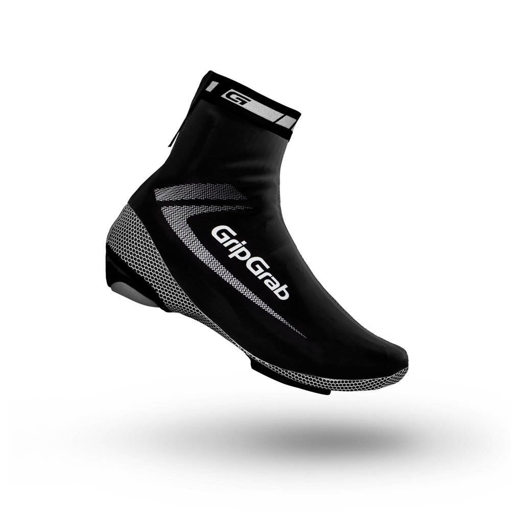 GripGrab Unisex Raceaqua Waterproof Road Bike Rain Aero Overshoes Windproof Cycling Sleek Tight Fitting Gaiters Shoe Covers, Black, M 6.5-7.5 EU