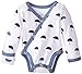 L'ovedbaby Unisex-Baby Newborn Organic Kimono Bodysuit, Slate Umbrella, 3-6 Months