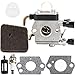 HIPA Carburetor + Spark Plug + Fuel Filter + Air Filter + Primer Bulb for STIHL FS38 FS45 FS45C FS45L FS46 FS46C FS55 FS55C FS55R FS55RC KM55 HL45 String Trimmer