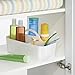 mDesign Bathroom Shower Caddy Tote for Shampoo, Soap, Razors - Medium, White