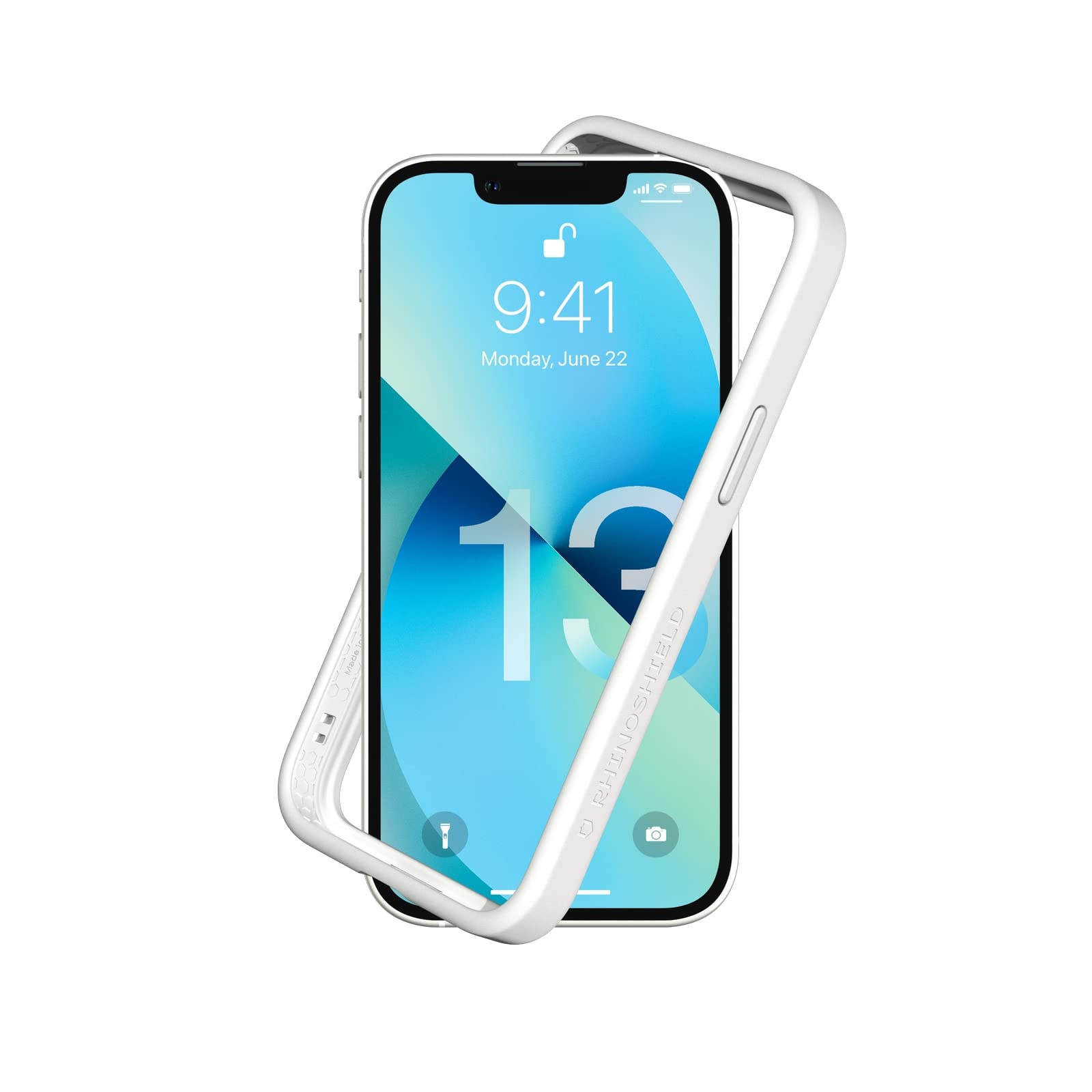 Photo 1 of RhinoShield Bumper Case Compatible with [iPhone 13 mini] | CrashGuard NX - Shock Absorbent Slim Design Protective Cover 3.5M / 11ft Drop Protection - White
