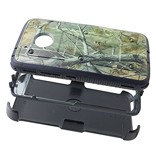 for 5" Motorola MOTO E4 motoe4 case Phone Case 360° Cover Screen Protector Clip Holster Kick Stand Armor Shock Bumper (Camo Autumn)