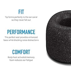 Comply TrueGrip Memory Foam Replacement Earbud Tips