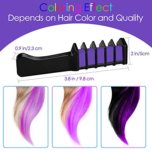 VSADEY 12 Color Hair Chalk for Girls Kids, Temporary Hair Chalk Color Comb with Shawl, Non-Toxic Washable Glitter Hair Color Kit for Makeup Party Cosplay Halloween Christmas Gift for Girls Kids Adult