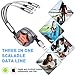 Multi Retractable 2.4A Fast Charger Cord, Yonyim Multiple Charging Cable 4Ft 3-in-1 USB Charge Cord with Phone/Type C/Micro USB for Phone/Huawei/Samsung Galaxy/Pixel/Sony/LG/HTC (2 Pack)