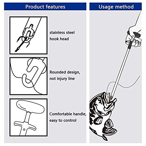 Booms Easy Fish Hook Remover-T-Type Portable Out Fish Hooks Extractor Tools Blue - Thumbnail 4