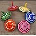 6 Pcs Set of Handmade Painted Wood Spinning Tops, Wooden Toys Educational Toys Kindergarten Toys Standard Tops