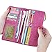 Jastore® Women Ladies Long Matte PU Leather Clutch Wallets Card Holder Purse (Brown)