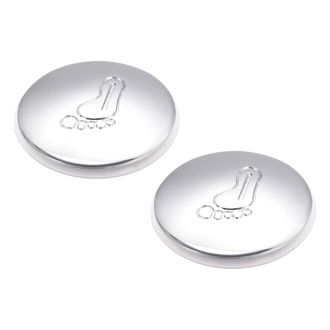 sourcing map Basin Sink Click Zinc Alloy 42mm Diameter Pop Up Push Button Drain Stopper 2Pcs