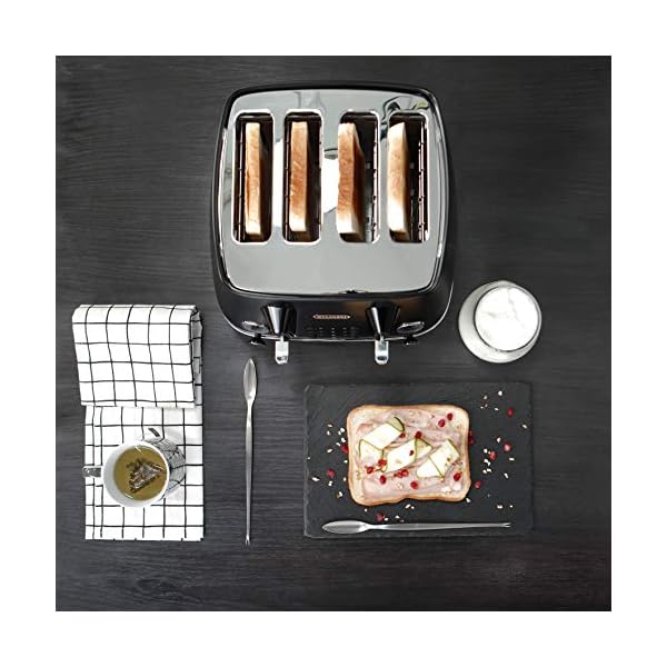 DeLonghi-Distinta-X-CTIN4003BK-Designer-4-Slice-Toaster-Variable-Browning-Control-ReheatDefrostBagel-Function-Black De'Longhi Distinta X CTIN4003.BK Designer 4 Slice Toaster, Variable Browning Control, Reheat/Defrost/Bagel Function…