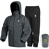 TIDEWE Rain Suit, Waterproof Breathable Lightweight 2 Pieces Rainwear